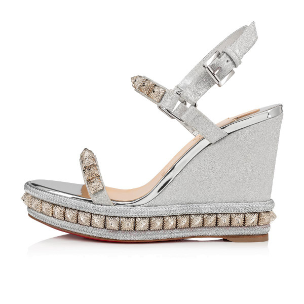 silver glitter red bottoms