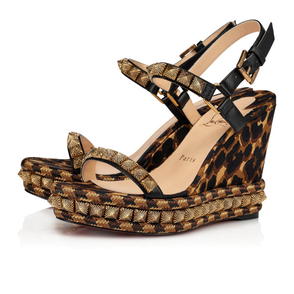 louboutin wedges black