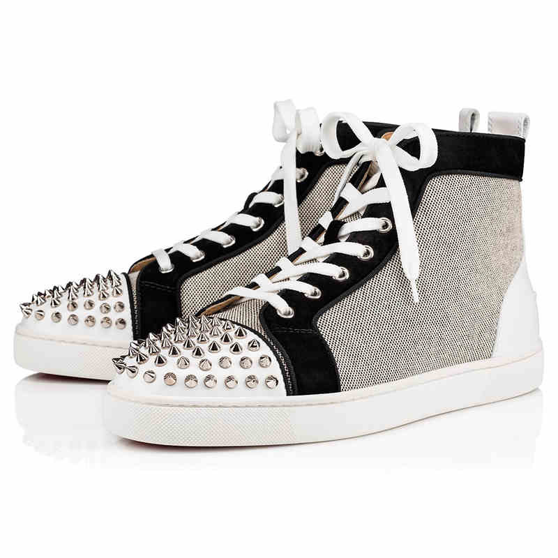 black high top red bottoms