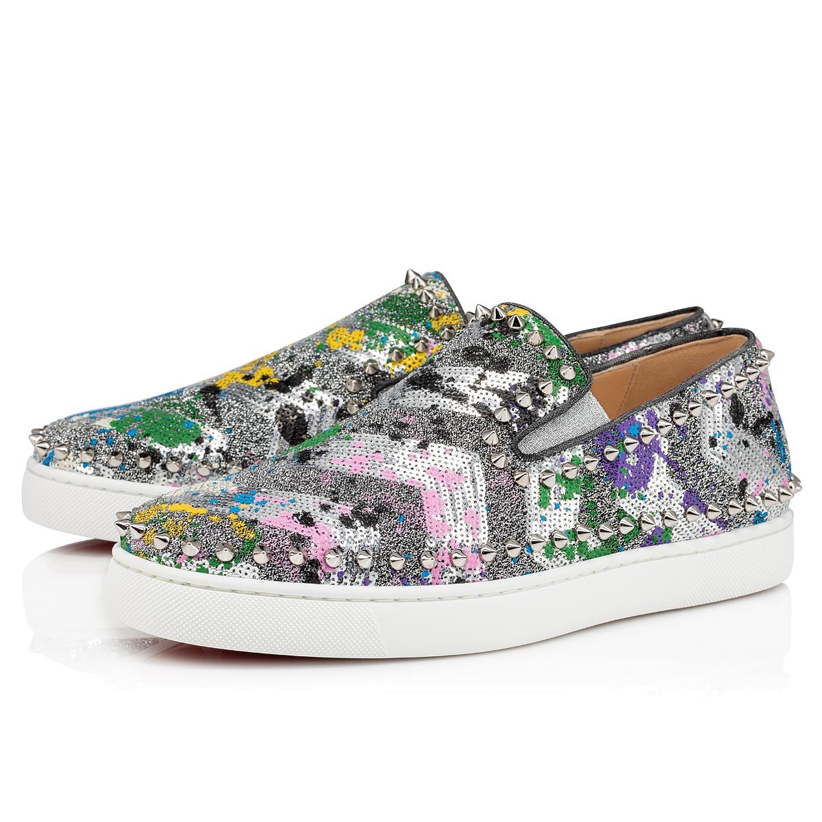 christian louboutin pik boat flat veau velours